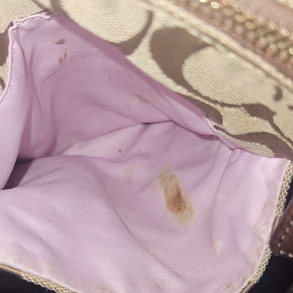 Coach Signature Brown Canvas & Leather Crossbody Bag – Authentic Small Shoulder - Picture 5 of 9